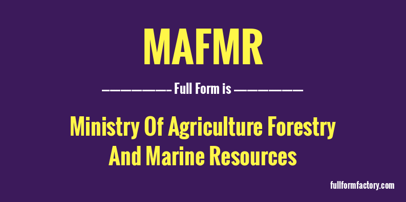 mafmr-full-form