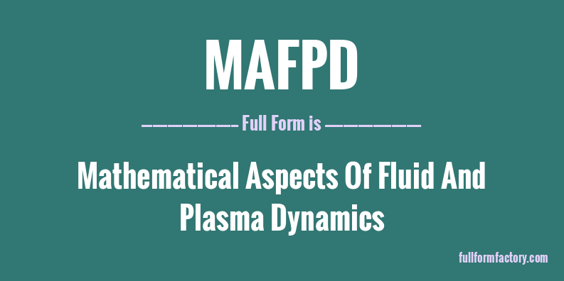 mafpd-full-form