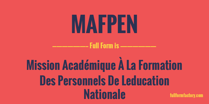 mafpen-full-form