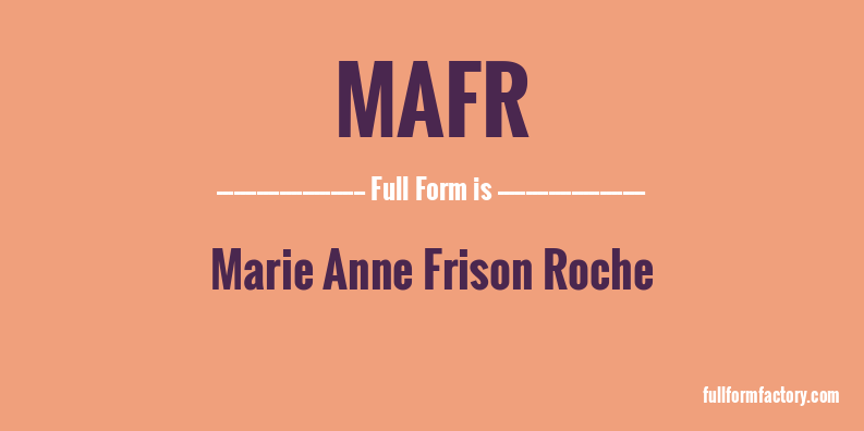 mafr-full-form