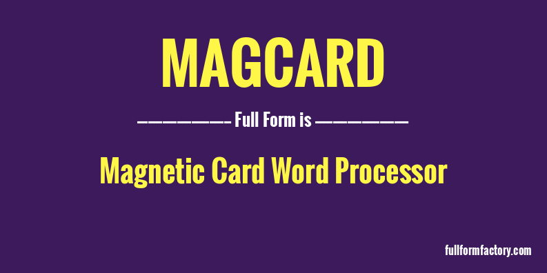 magcard-full-form