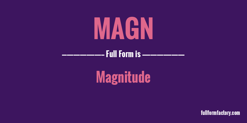 magn-full-form