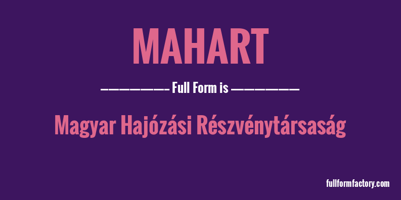 mahart-full-form