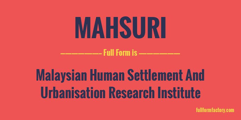 mahsuri-full-form