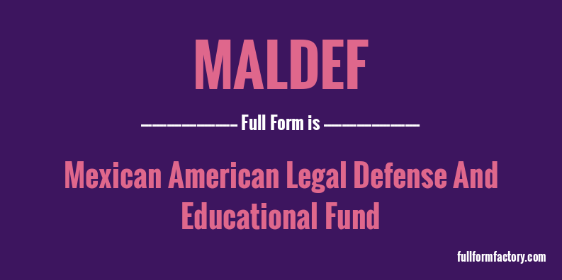 maldef-full-form