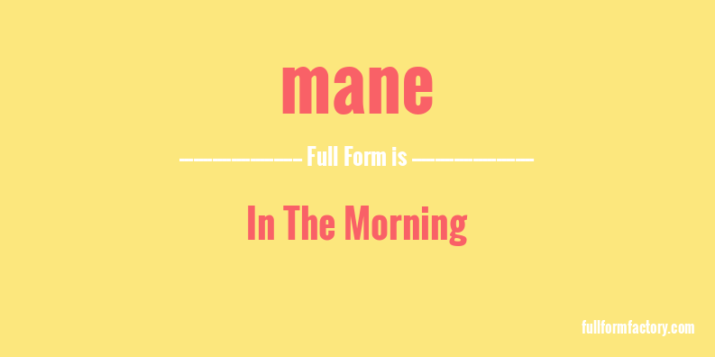 mane-full-form