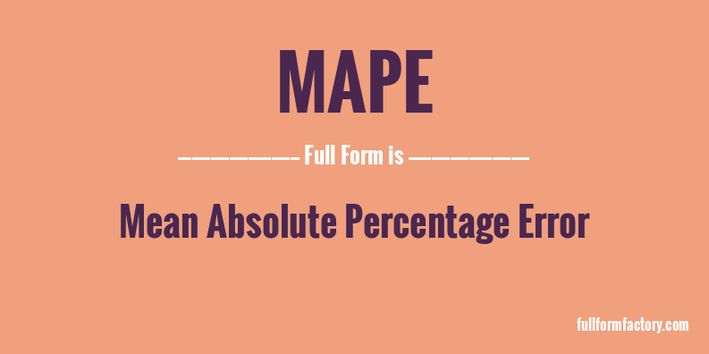 mape-full-form
