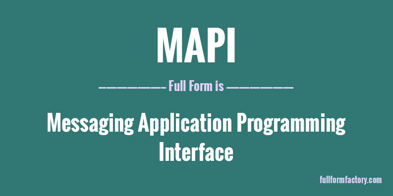 mapi-full-form