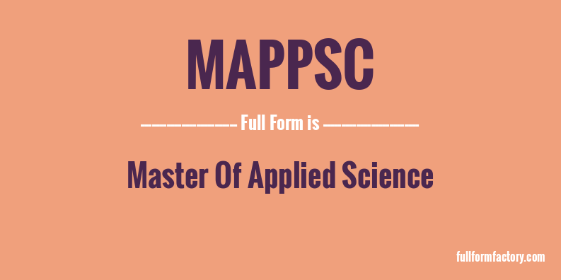 mappsc-full-form