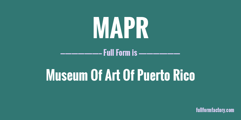 mapr-full-form
