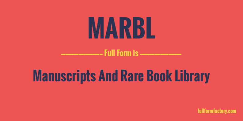 marbl-full-form