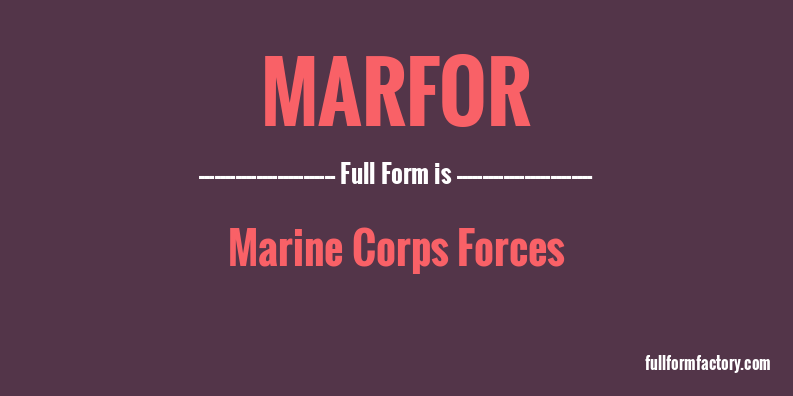 marfor-full-form