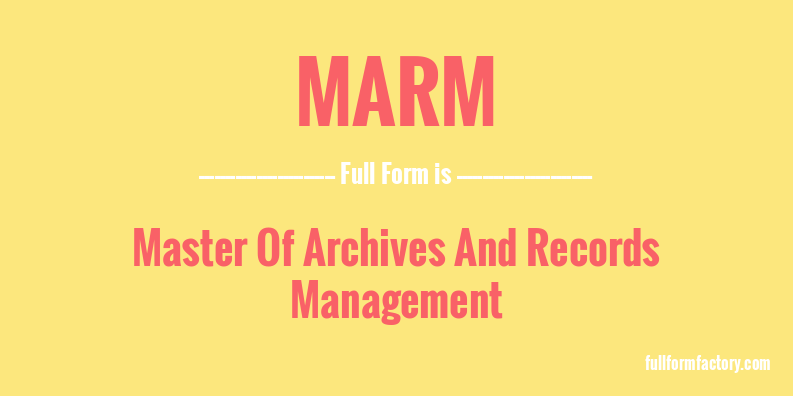 marm-full-form