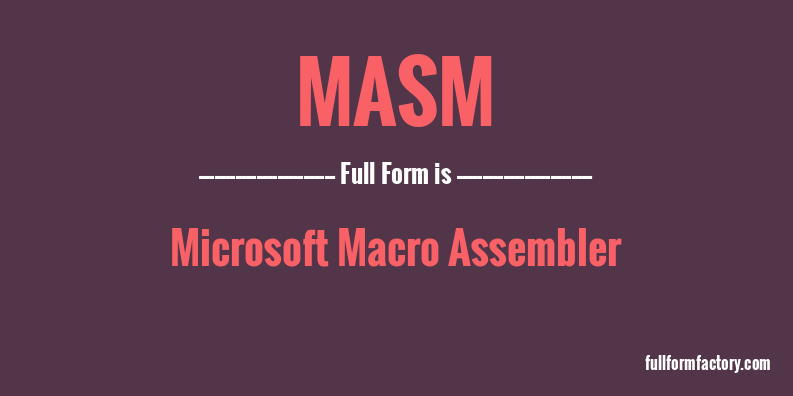masm-full-form