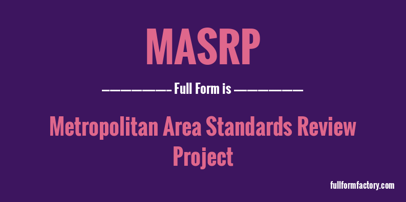 masrp-full-form