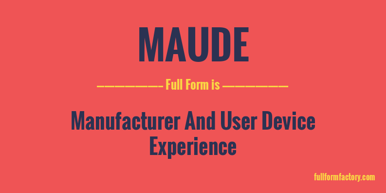 maude-full-form