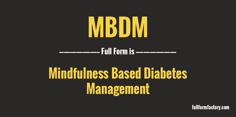 mbdm-full-form