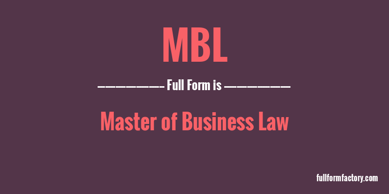 mbl-full-form