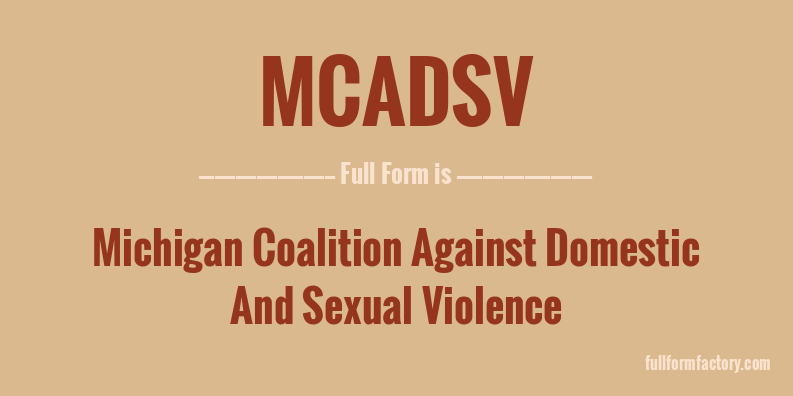 mcadsv-full-form