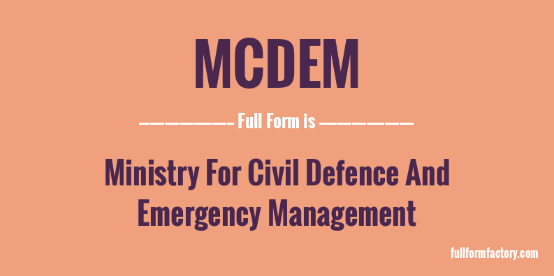 mcdem-full-form