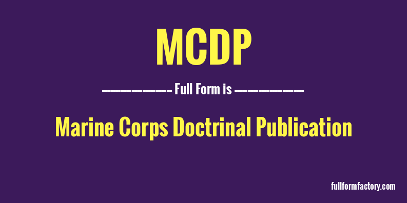 mcdp-full-form