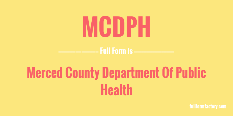 mcdph-full-form