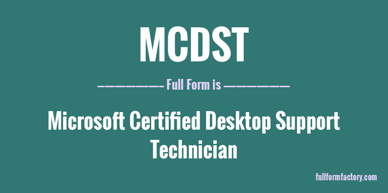 mcdst-full-form