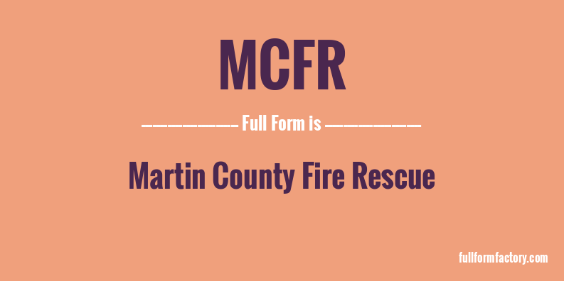 mcfr-full-form