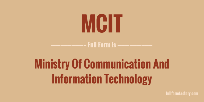 mcit-full-form