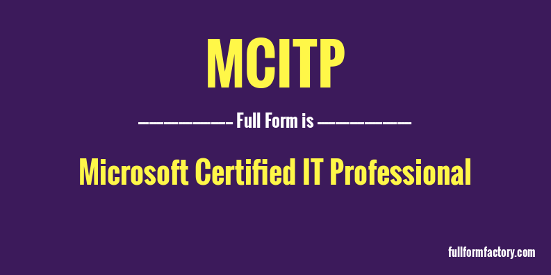 mcitp-full-form