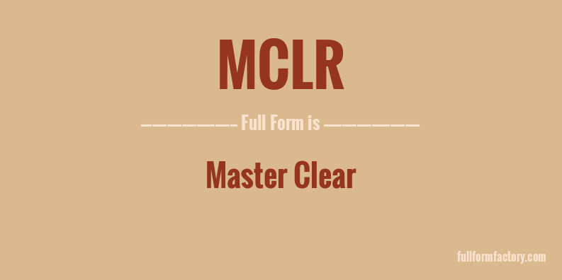 mclr-full-form