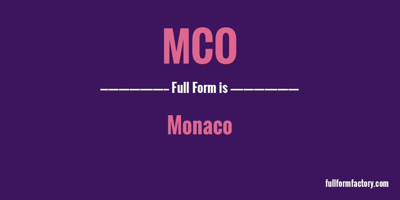 mco-full-form