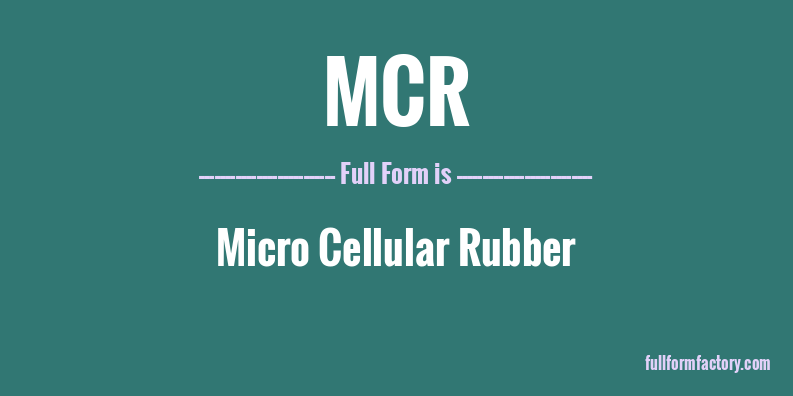 mcr-full-form