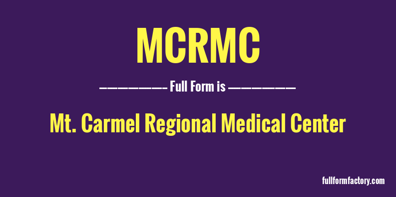mcrmc-full-form