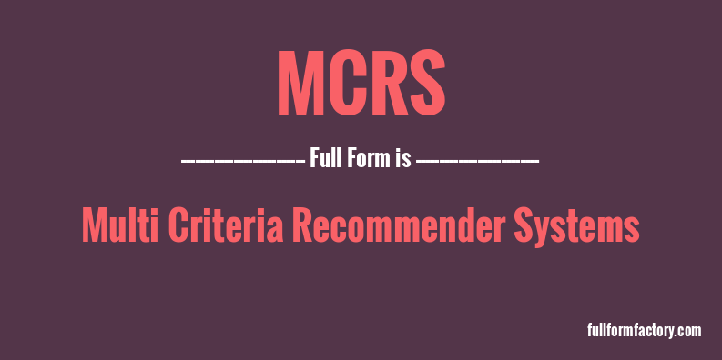 mcrs-full-form