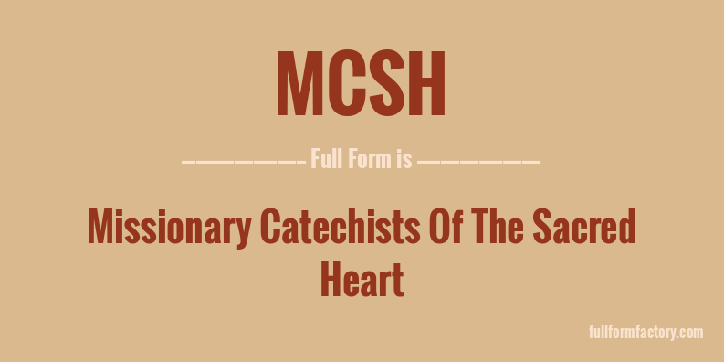 mcsh-full-form