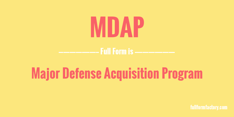 mdap-full-form