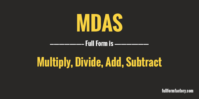mdas-full-form