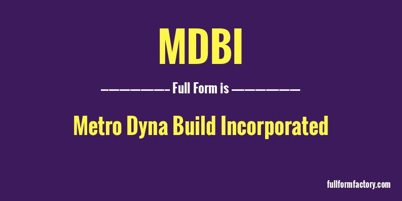 mdbi-full-form