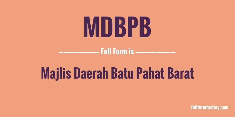 mdbpb-full-form