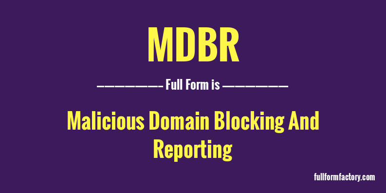 mdbr-full-form