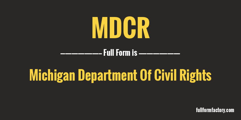 mdcr-full-form