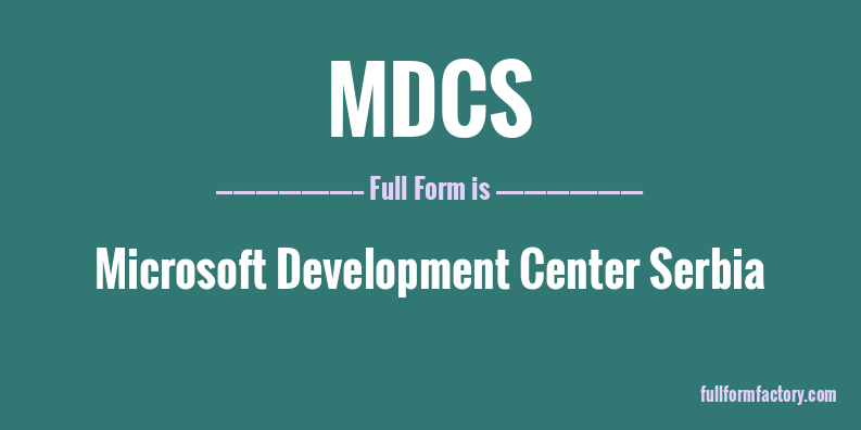 mdcs-full-form