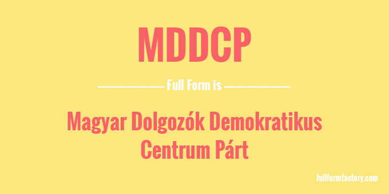 mddcp-full-form