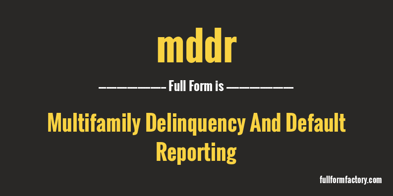 mddr-full-form