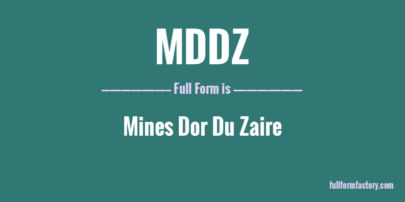 mddz-full-form