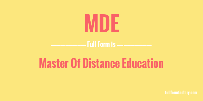mde-full-form