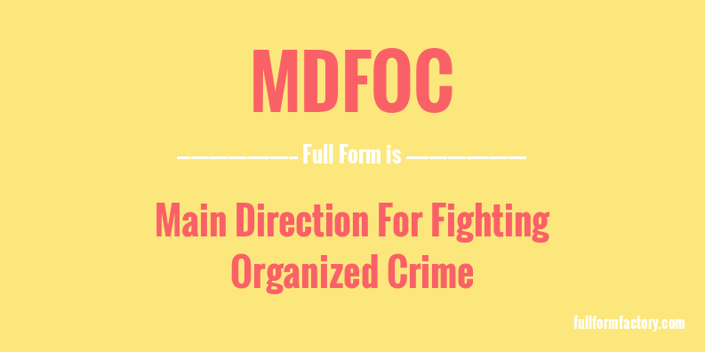 mdfoc-full-form