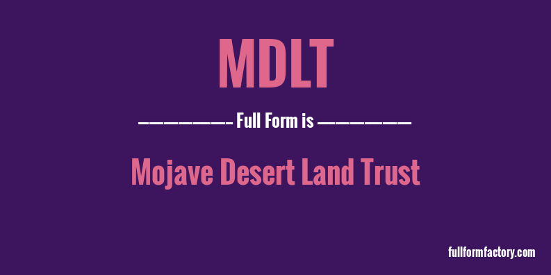 mdlt-full-form