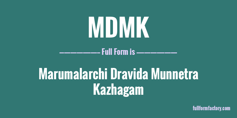 mdmk-full-form